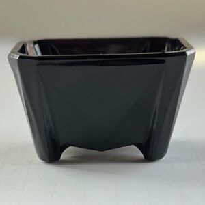 Black Glass Tiny Flower Box Planter Style